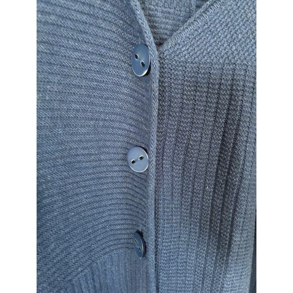 Habitat Clothes to Live in Cardigan Women's XL Blue Pocket Lagenlook Chunky Knit - Picture 4 of 8